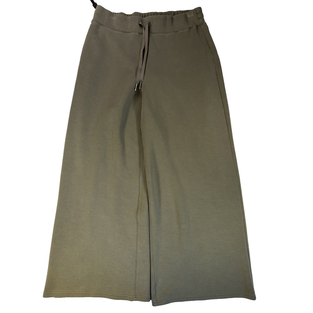SPANX Airluxe Olive Green Wide Leg Pants 1X Soft Athleisure Cozy Lounge Travel